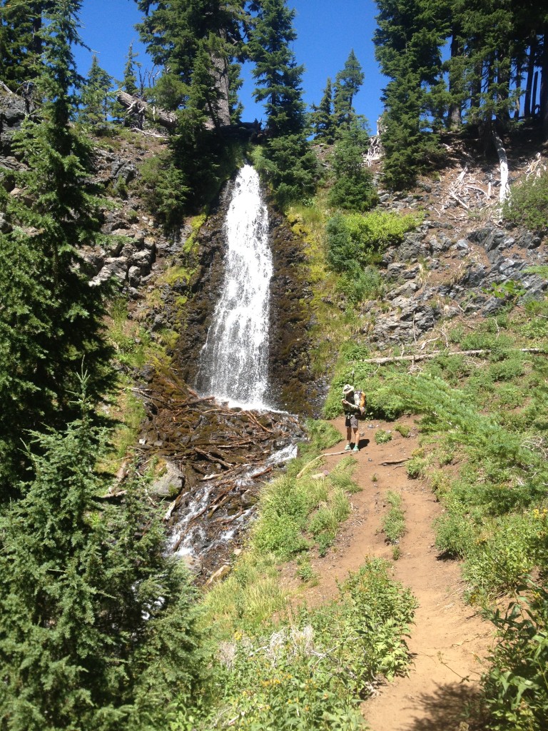 Near half-way we hit Obsidian Falls. 