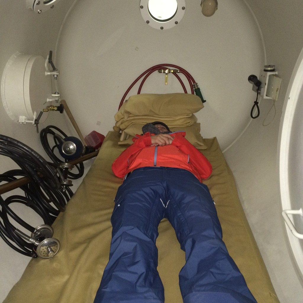 As a last resort, there's always the recompression chamber for divers in the medical clinic.