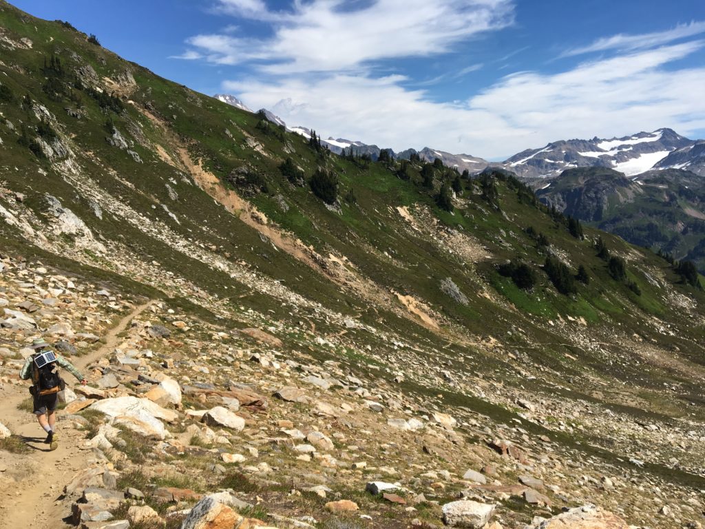 Sierra-like glacier bowl at Red Pass.