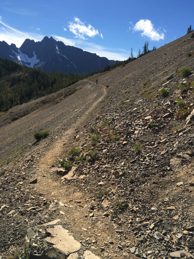 Richard walks north from Grasshopper Pass.